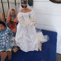 Porcelain wedding doll