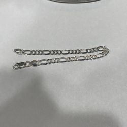 Silver 7g Figaro Bracelet