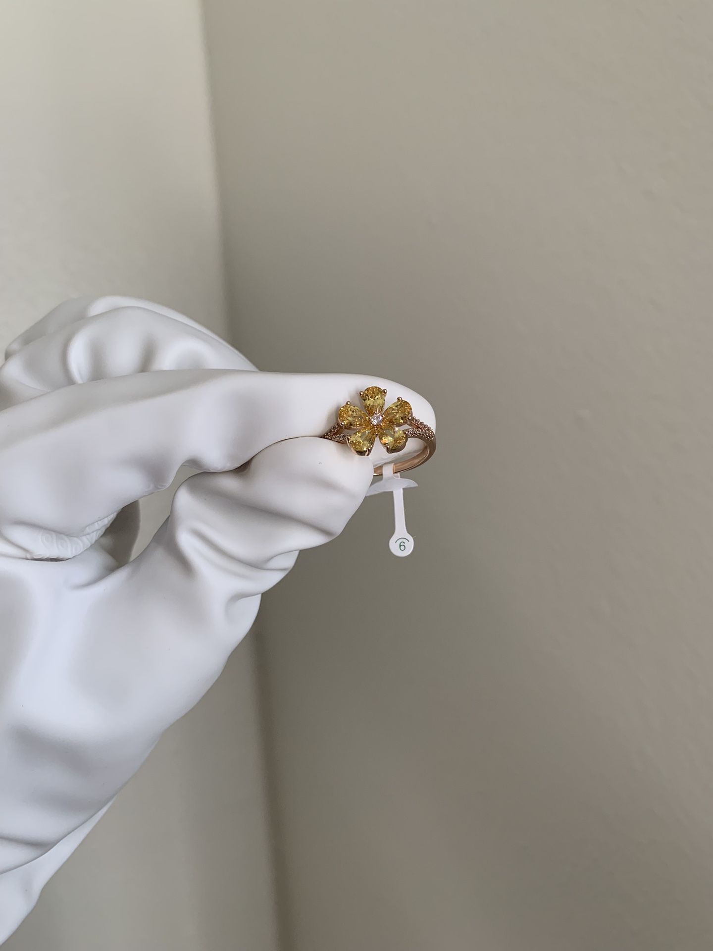 Gold Dipped Flower Ring Size 9