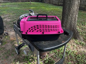 Pink cat carrier