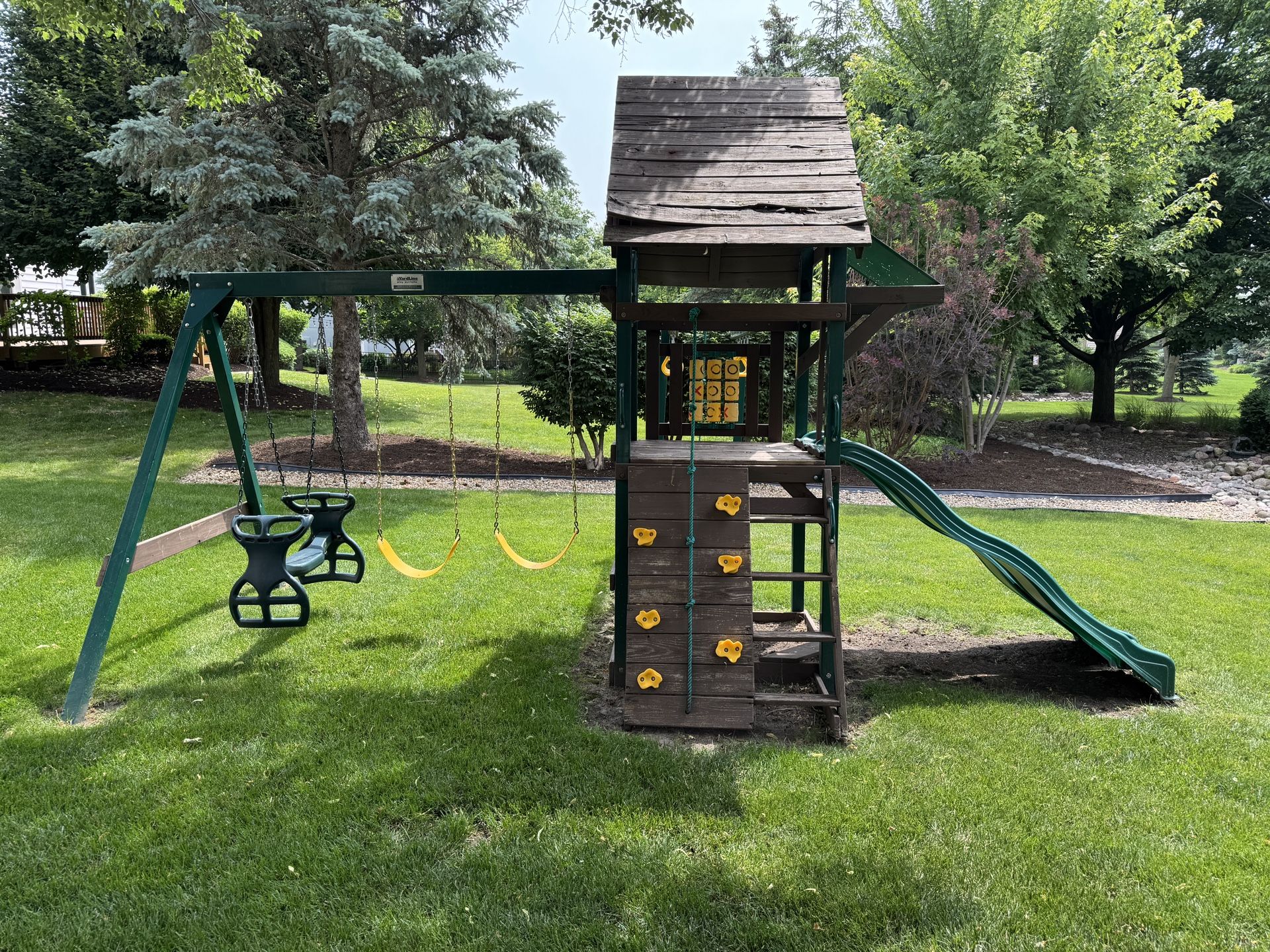 Yardline Metal frame Playset Swing Set.