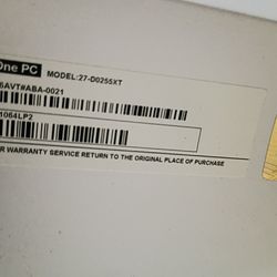 Hp 27 Inch All In One Computer