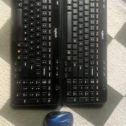 Wireless Logitec Keyboards and mouse