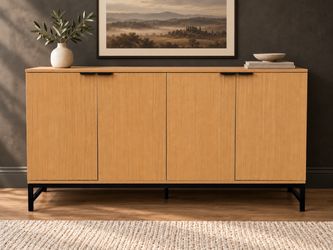 Modern Fluted Sideboard / Buffet Cabinet