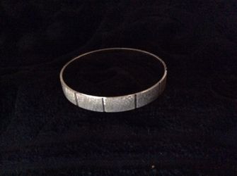 Silver bangle bracelet