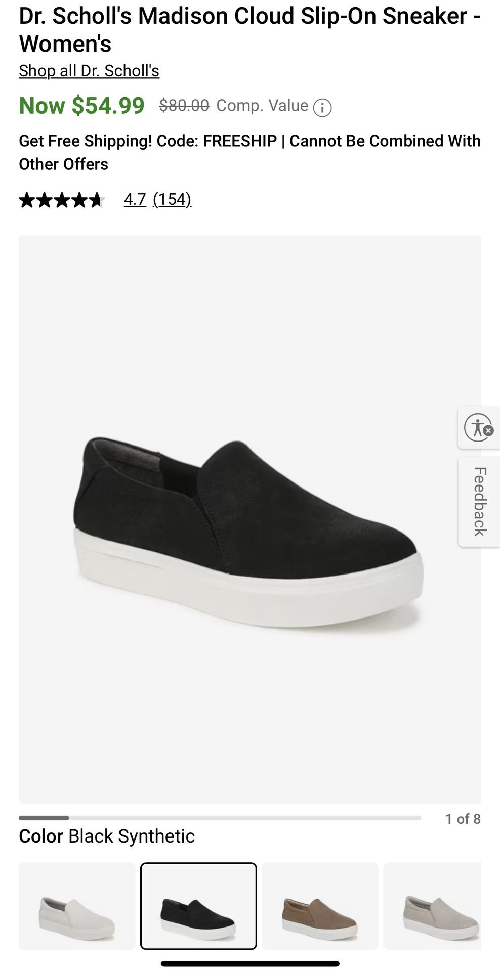 Dr. Scholl's Madison Cloud Slip-On Sneaker - Women's Size 7