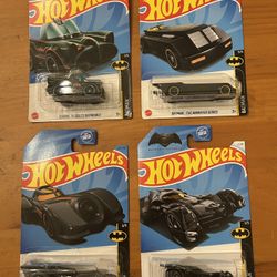 Hot Wheels DC Batmobiles - Lot Of 4