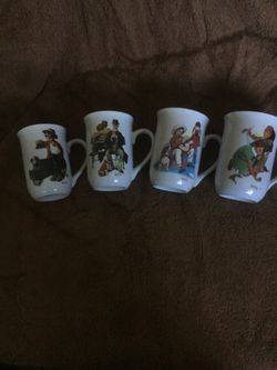 Norman Rockwell Mug set