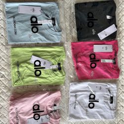 have sizes small and medium AloYoga multicoloured t-shirts