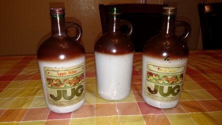 Vintage apple wine jug