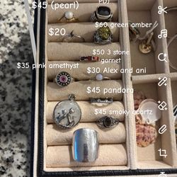Sterling Genuine Gemstone Jewelry Lot