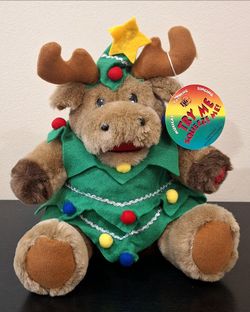 PBC INTERNATIONAL 11" LIGHTED CHRIS-MOOSE TREE - MUSICAL CHRISTMAS PLUSH