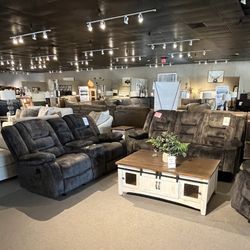 Manual Reclining Sofa And Loveseat