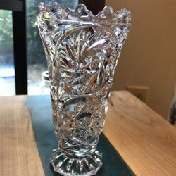 Vintage Cut Glass Vase