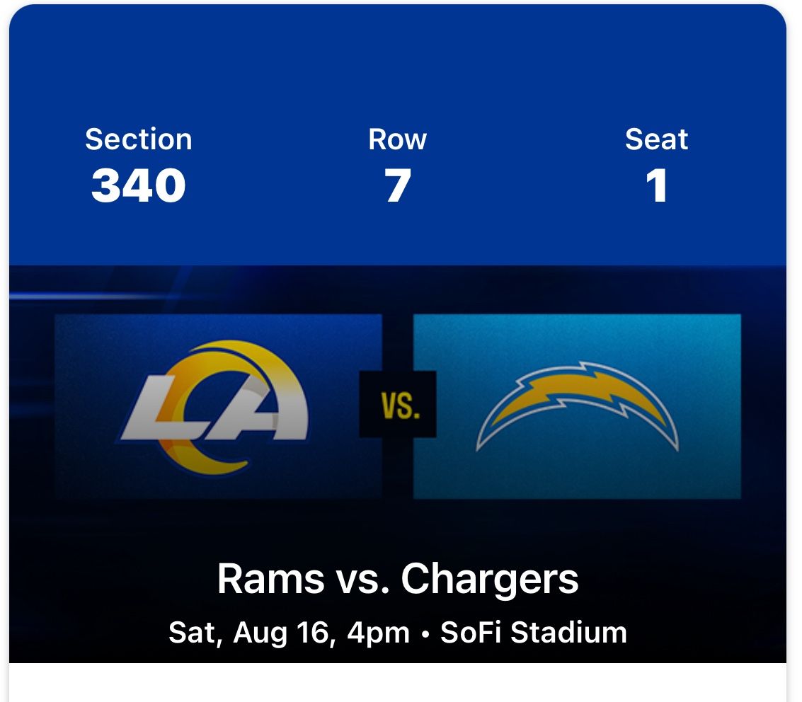 Rams vs Chargers