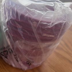 $15 - New Tupperware Set of 4 Little Wonders Bowls- Color - Plum Capacity of 6 Ounces Each.,,Snack Cup Bowls with a Diameter of 4 Inches.  Please pick