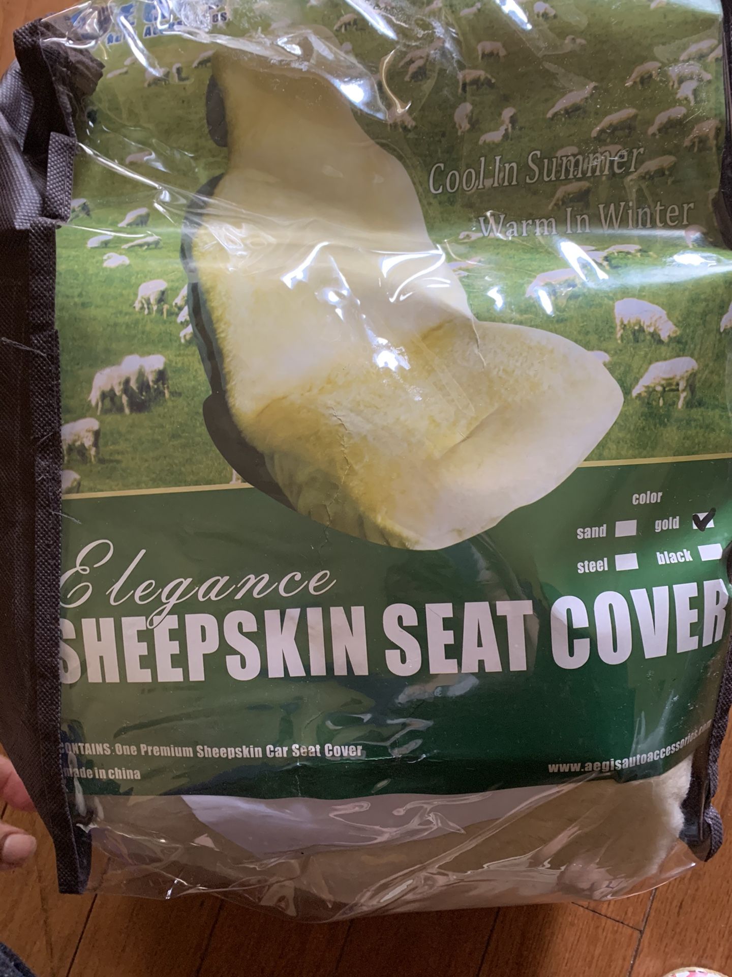 Sheep skin car seat