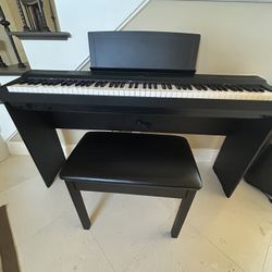 Yamaha P-125 Weighted Digital Piano With Bench and Pedal