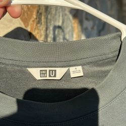 UNIQLO AIRism Cotton Oversized T-Shirt | Half-Sleeve Size small gray mens 