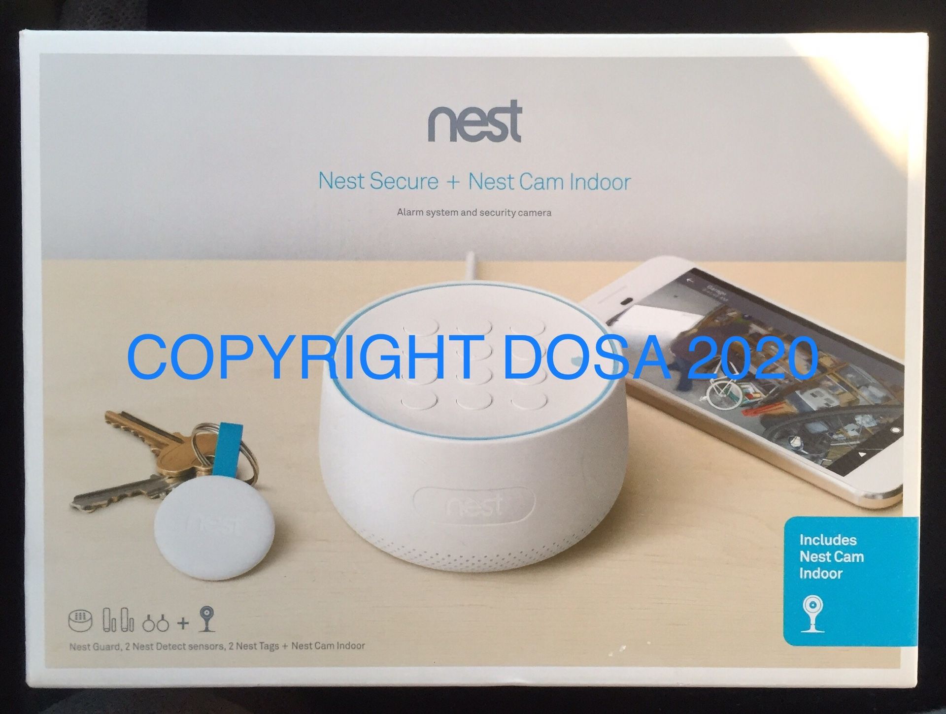 Nest Secure + Nest Indoor Camera Alarm System Kit, BEC1400-US