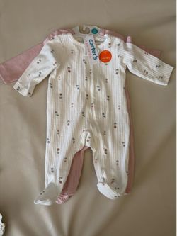 Carters baby girl pjs NEW WITH TAGS