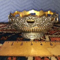 Ornate Vintage Silver Plated Bowl From Japan 