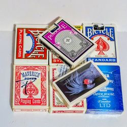 Cards Playing Cards Bundle 8 Packs Two Sealed Six Used
