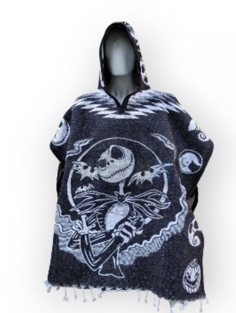 Nightmare Before Christmas, Jack Skellington Poncho With Hood