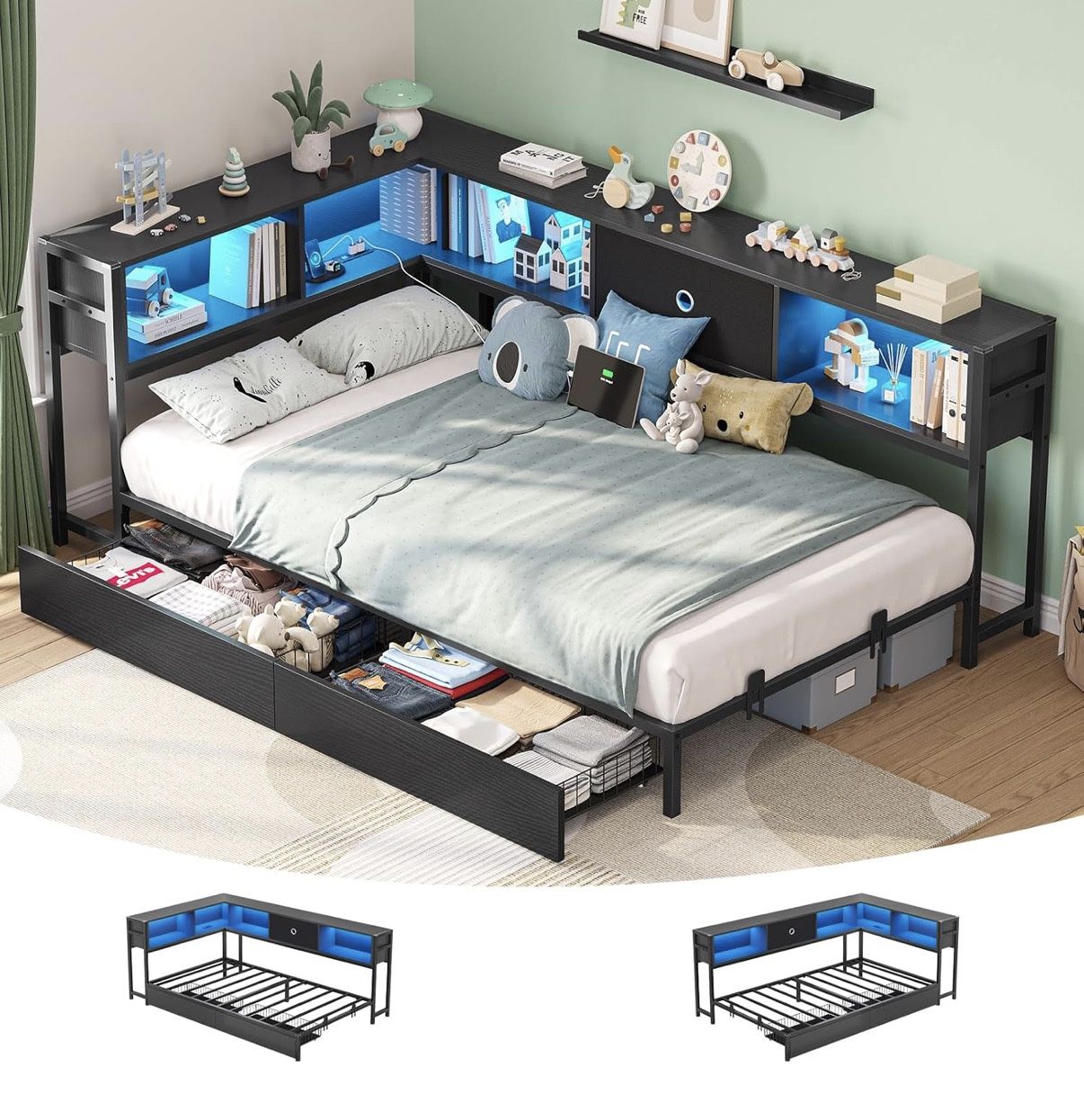 Twin Corner Bed Frame