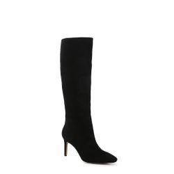 Black Suede Knee High Boots 6.5