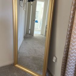 Large Gold Standing Mirror