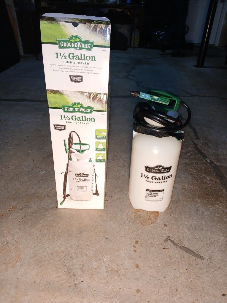 Groundwork 1 1/2 Gallon Pump Sprayer, Never Used.