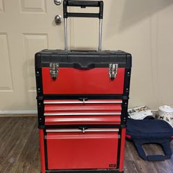Three Tier Rolling And Stackable Toolbox