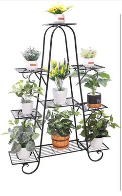 Plant Stand,9 Tier Plant Stands Indoor Metal Plant Shelf Stand Outdoor Multilayer Potted Planters Display Rack Patio Garden Flower Shelf