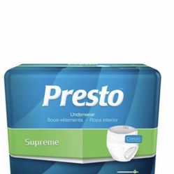 Presto Plus Underwear, Maximum Absorbency 18 LG I Have 20 Boxes 