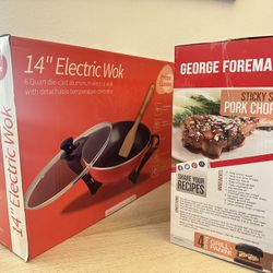 Kitchen Appliance Bundle – Electric Wok + George Foreman Grill