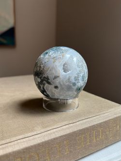 Druzy Moss Agate Sphere ( 2.5” ) firm on price