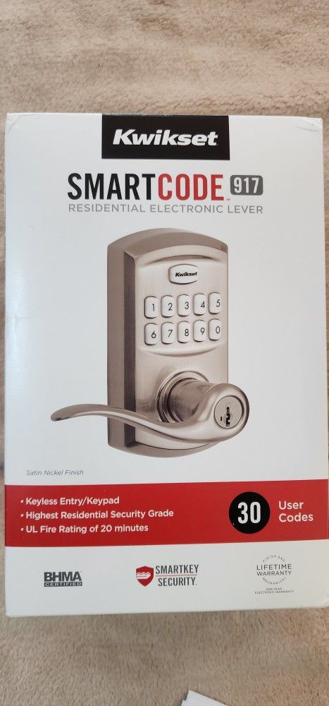 KWIKSET Keyless Lock With Lever. NEW
