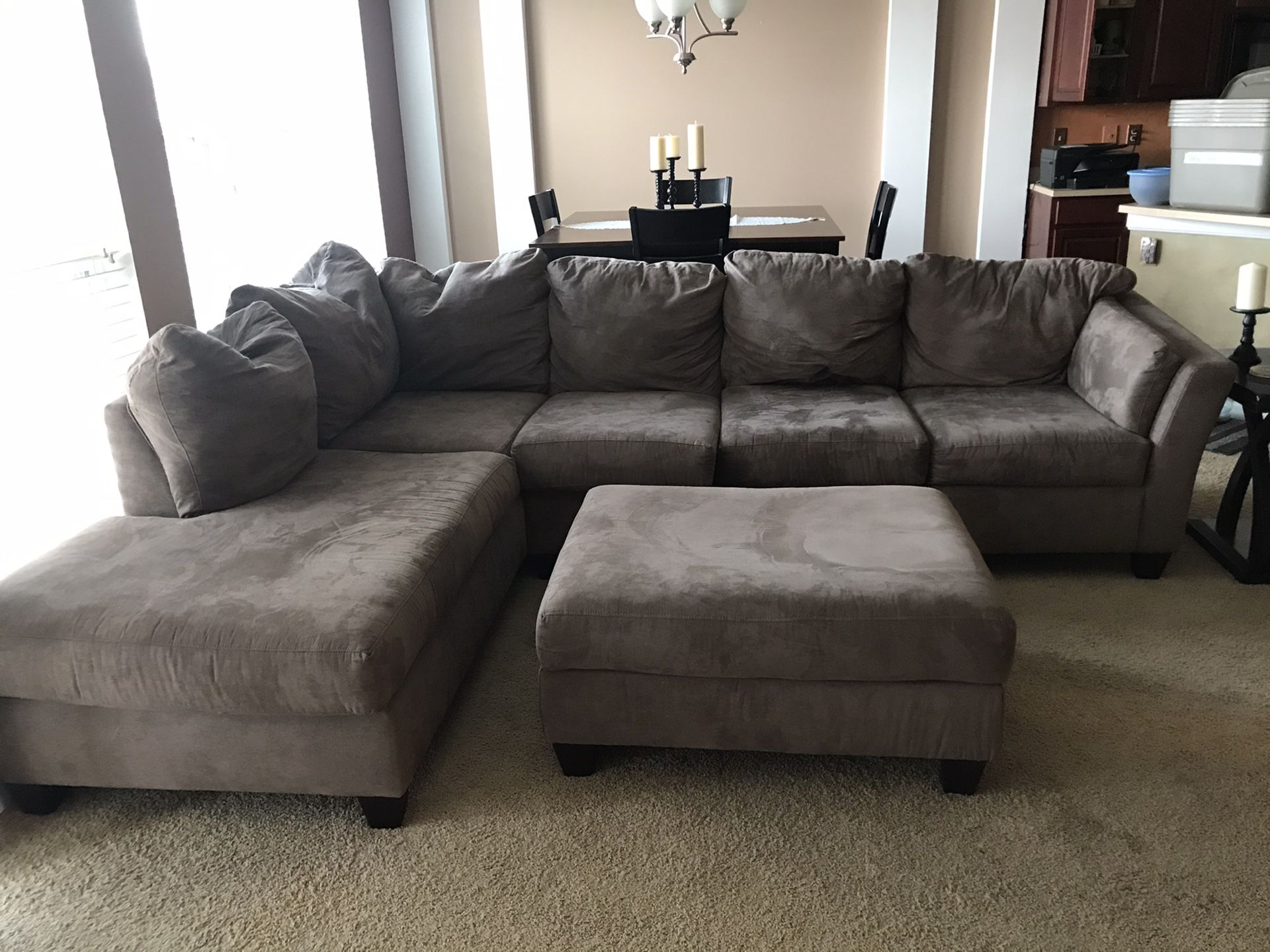 Sectional Couch and Ottoman