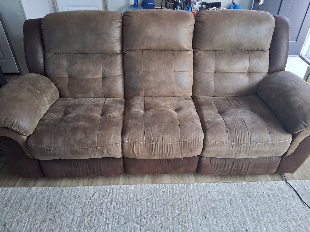 Brown Leather Couch