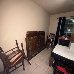 Solid wood table w/ 4 chairs 