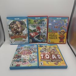 5 Wii U Games Donkey Kong Mario Kart Mario Maker Animal Crossing Captain Toad