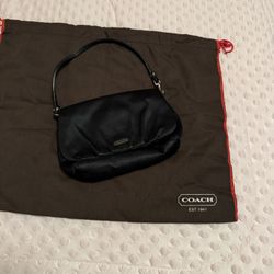 Coach Satin Black Wristlet 