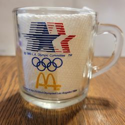 $5.00 for 2 Glass Souvenir Mugs From The "Games Of The XXIIIrd Olympiad Los Angeles 1984"