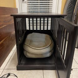 Wooden Dog Cage With Bed