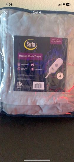 Serta Heated Plush Throw 50x60 in