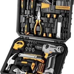 DEKO 126 Pcs Power Tool Combo Kits with 8V Cordless Drill, 10MM 3/8'' SOCKET New