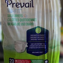 Prevail Nu-Fit Medium Adult Brief - Maximum Absorbency