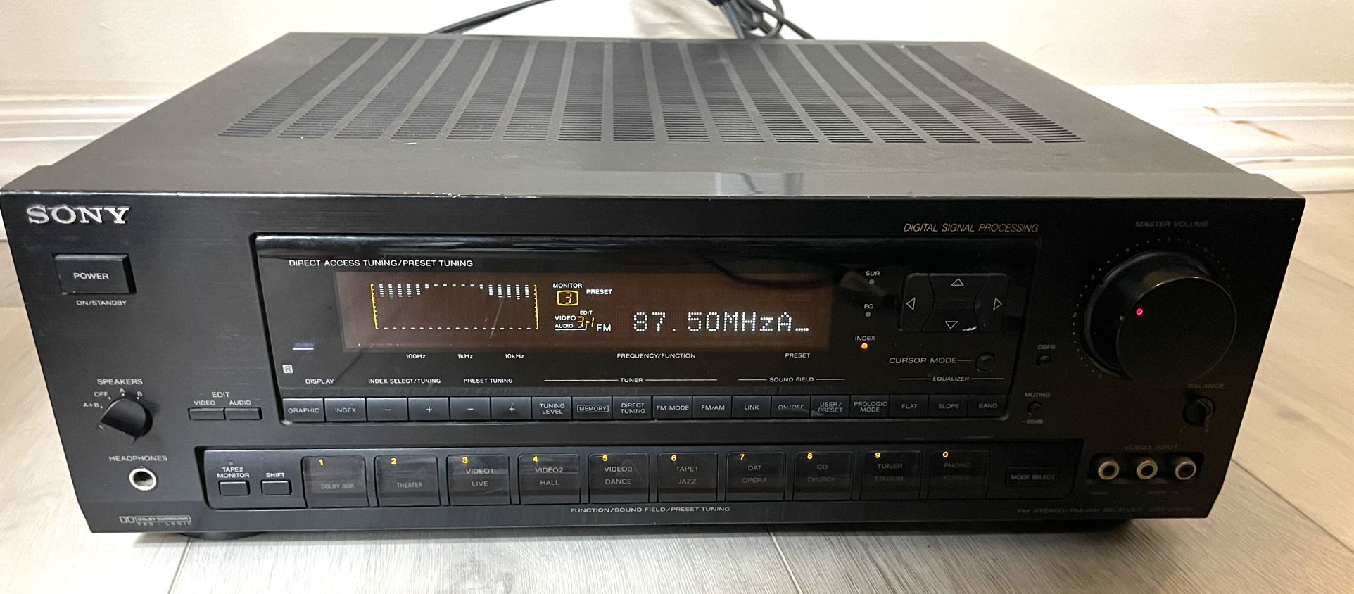 Sony STR-D1011 Stereo Home Theater Receiver 5 Channel w/Phono Input