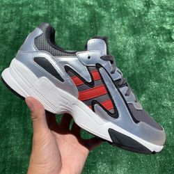 ADIDAS YUNG-96 CHASM “METALLIC SILVER / SCARLET RED” (Size 10.5, Men’s)